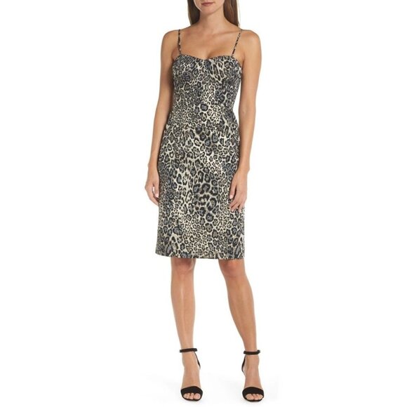 J. Crew Collection Strapless Metallic Leopard Spot Party Dress $248 - Picture 4 of 16